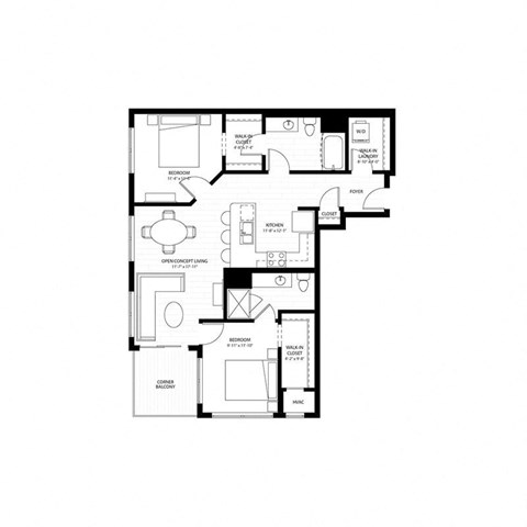 floor plan of the lower level